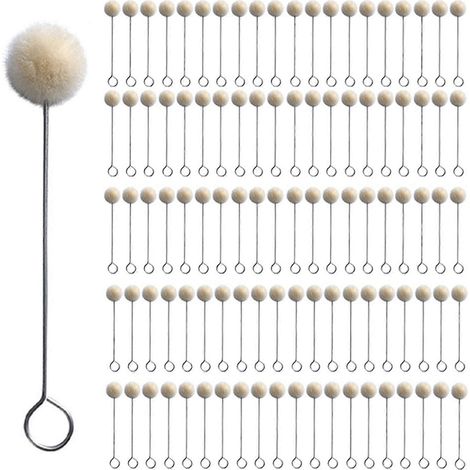400 pièces Brosse à poils de laine teinte pour la sculpture du cuir, outil d'application artisanal pour teinture à l'alcool et aux huiles (1/5)
