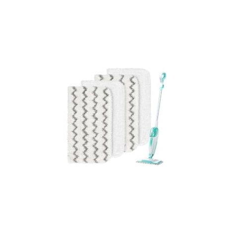 Set di 4 panni di ricambio per mocio CSPARCV, panni per la pulizia bianchi, ricambio per mocio piatto, moci in microfibra, panno lavabile, copertura per mocio bianca - Crezuo