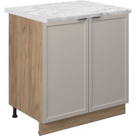 Meuble sous évier Fame-Line, GrisBeige, 80 cm , PT Marbre, Vicco (1/5)