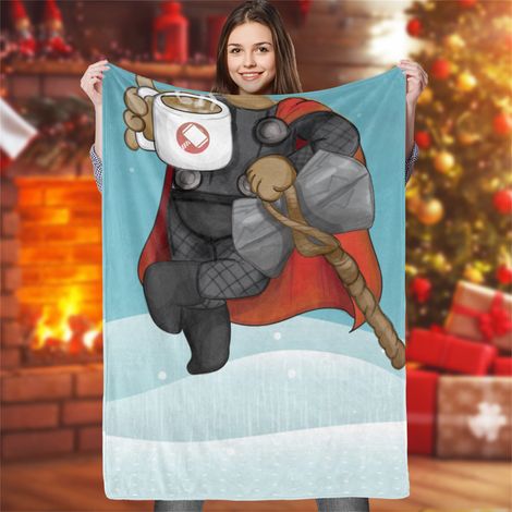 Couverture de Noël en tissu doux et respirant, agréable pour la peau, lavable en machine, impression nette et résistante à la décoloration, 150 x 200 cm / 59 x 79 pouces (1/4)