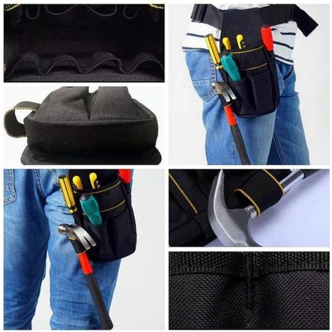 Sacoche à outils ceinture professionnelle, 23 X 13 X 5 CM, imperméable, pour électriciens techniciens d'entretien (1/4)