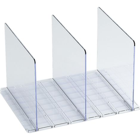 Kleiderschrank-Einteiler aus Leinenstoff – Premium-ABS – Weiß/Transparent – 31,5 x 23,9 cm & 41,5 x 23,9 cm – 3/4/5 Fächer (1/5)