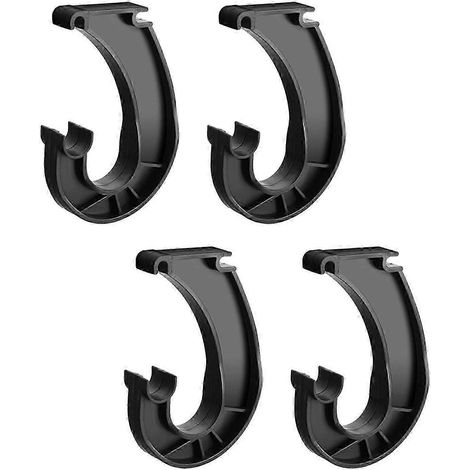 Kleiderstangenhalterungen, 4er-Pack-Black