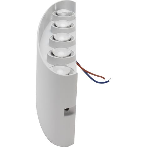 Wasserdichte Wandleuchte mit 10 LEDs (10 W), für den Innen- und Außenbereich, AC 85–265 V, warmweißes Licht (1/5)