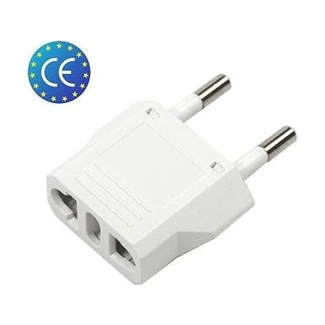 TAISHENGDA – 2er-Pack US-, AU-, EU-auf-EU-Euro-Europa-Reiseadapter (weiß) (1/5)