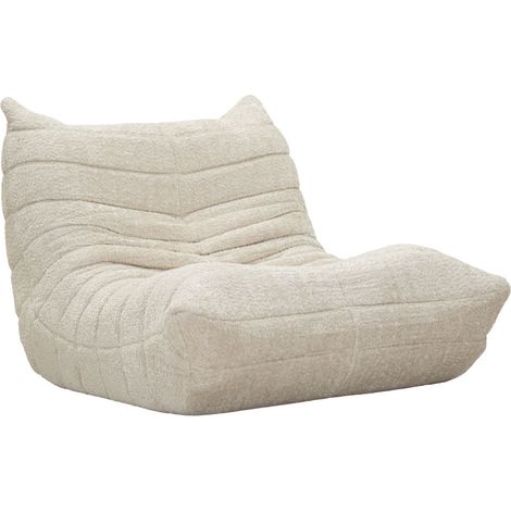 Poltrona Mask in poliestere bianco 103x100x80 cm (1/5)