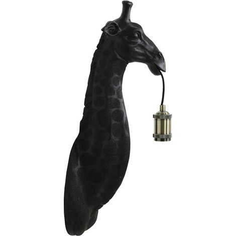Light & Living - lampada da parete - Giraffe - nero - plastica -