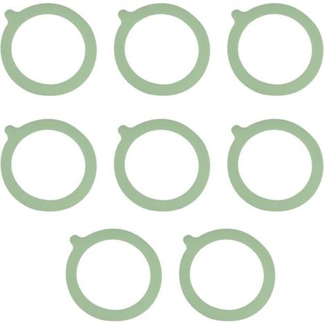 Joints de rechange en silicone, 8 joints en silicone pour bocaux, joints en caoutchouc étanches et hermétiques, joints en caoutchouc standard pour bocaux de stockage Mason, bocaux en verre (ve (1/4)