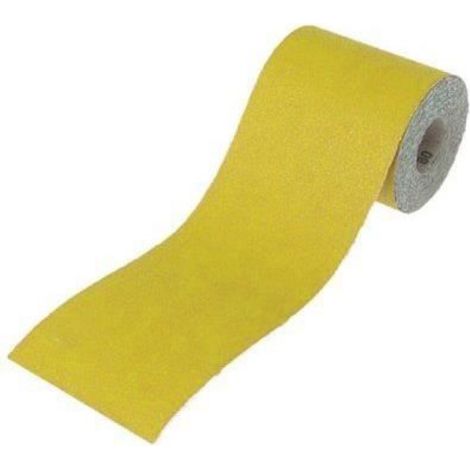 Rouleau Papier Abrasif - Oxyde D Aluminium Jaune 115 mm x 5 m 60 g - Pour Préparation Surface Bois Métal Plastique - 1 Pièce