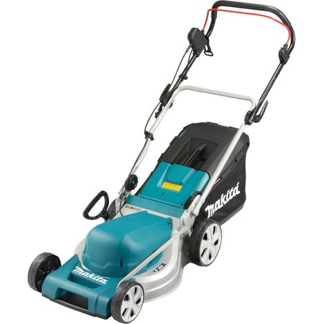Makita – Tondeuse électrique filaire 1600 W – Surface d'action 400 m² – Moteur puissant pour coupe précise – Idéale pour terrains plats