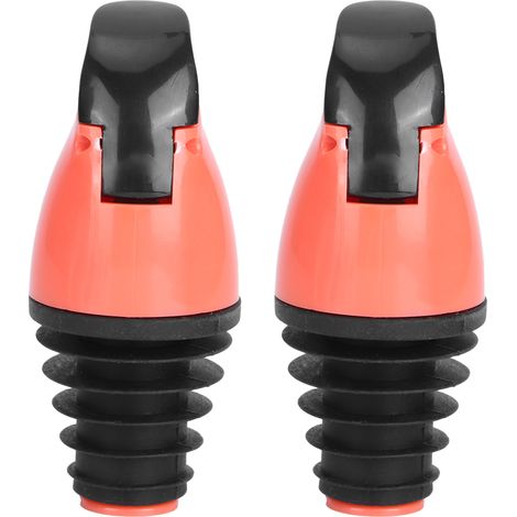 Bouchon verseur distributeur d'huile pour bouteilles de vin, sauce soja, vinaigre - ustensiles de cuisine orange rouge (1/5)