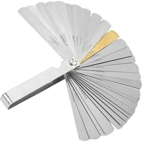 Jauge d'épaisseur 32 lames en acier inoxydable, métrique et impériale (0.04-0.88mm) (1/5)