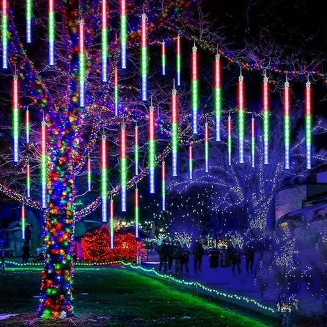 Ikodm – Guirlande lumineuse d'extérieur LED 30 cm – 10 tubes avec 360 LED – Étanchéité IP65 pour utilisation extérieure – Décoration Noël et fête (1/5)