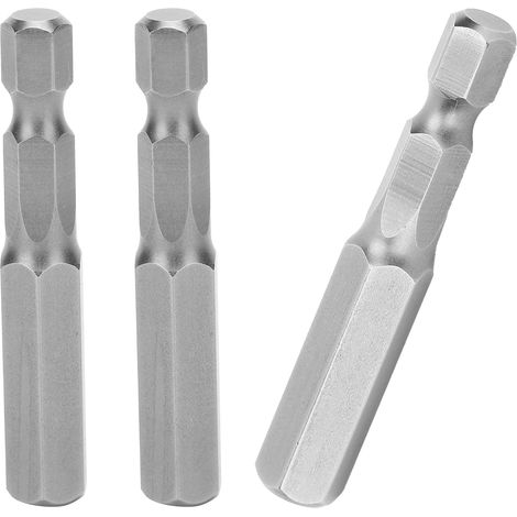 Lot de 10 embouts de tournevis électrique à douille hexagonale trempée magnétique en acier allié S2 de 8 mm et 50 mm (1/5)
