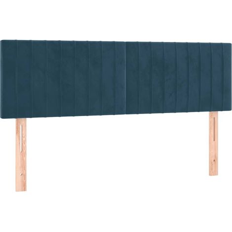 Bettkopfteil/Bettkopf/Kopfteile Dunkelblau 144x5x78/88 cm Samt (1/5)