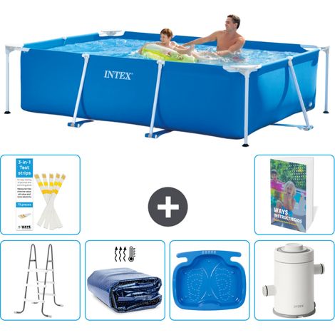 Intex Piscina con estructura Rectangular - 260x160x65 cm - 7-piezas  S144