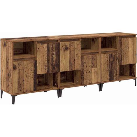 Sideboards 3 pcs Altholz 60 x 35 x 70 cm Holzwerkstoff vidaXL