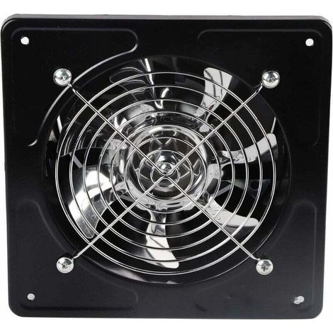 Extractor de aire de 6", diámetro del orificio de perforación de 150 mm, extractor de aire de 40 W, extractor de pared para cocina y baño (negro) (1/5)