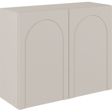 Selsey Arkadia – Madia con 2 ante e intaglio ad arco, grigio cachemire, 100 cm