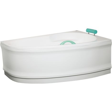 Siko – Tablier de baignoire en acrylique 140 cm LUP1400P – Orientation droite – Blanc – Compatible baignoire d'angle Luiza – Finition brillante