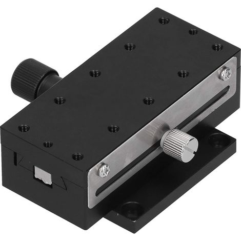 Manually Adjustable Aluminum Alloy Platform, Linear Translation Steps, 40 x 90 mm X-Axis with Dovetail Groove, 0.01 mm Scale, 98 N Load Capacity for Microscopes (1/5)
