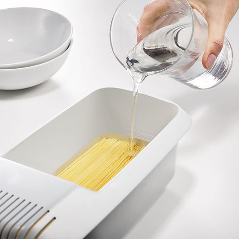 Mikrowellen-Nudelkocher mit Sieb, hitzebeständig, Nudelboot, Spaghetti-Nudelkocher