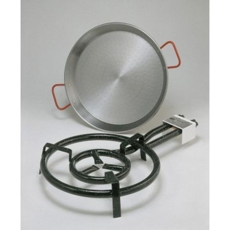 Paellero gas butano 2 fuegos 40cm + p.42cm h. m400 la ideal (1/2)