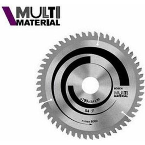 Bosch Hoja de sierra circular Multi Materiales 254 mm Plateada
