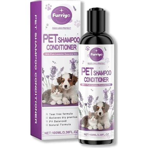 Furriyo Haustiershampoo für Hunde und Katzen: Reinigt, hinterlässt einen angenehmen Duft und desodoriert. Auch für die Fellpflege von Hunden und Katzen geeignet. (1/5)
