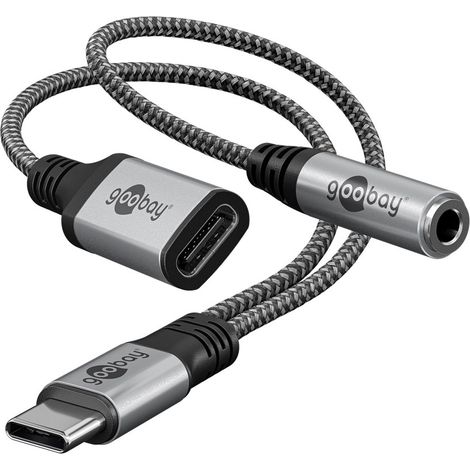 Adattatore USB-C™ a USB-C™ e jack, 3,5 mm AUX, Connettore USB-C™ 1x USB-C™-presa e 1x Presa jack 3,5 mm (3 pin, stereo). (1/5)