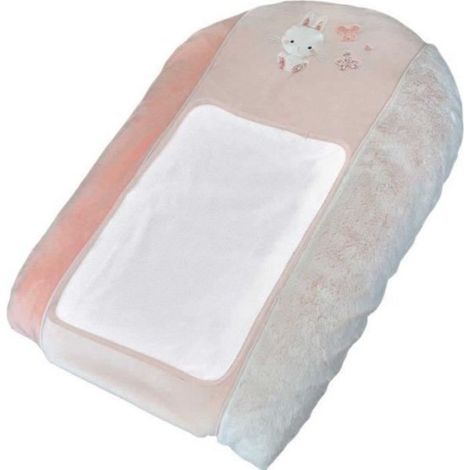 Matelas a langer avec housse Lapinou - Rose - 50 x 75 cm (1/3)