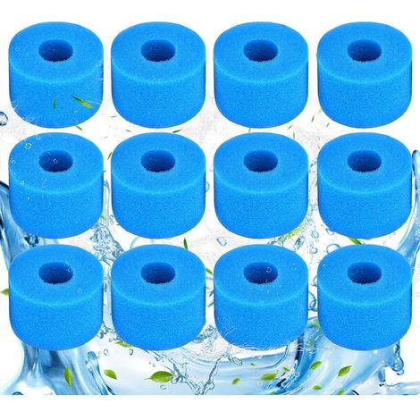 Filtres de Piscine en Mousse Filtre 12 Pièces, Éponge Filtrante Type S1, Cartouche Filtrante RéUtilisable, Réutilisables et Lavables, Filtre en Mousse pour Spa (1/5)