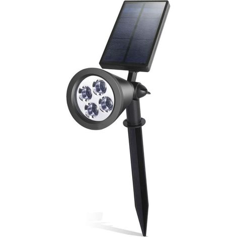 4 appliques murales solaires lumière de décoration de jardin micro lampe (1/5)