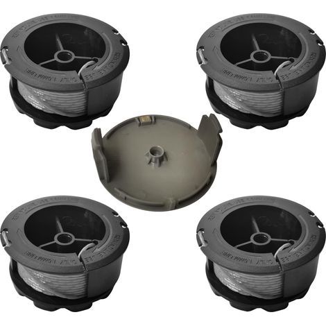F016800570 Ersatzspule für Bosch Universal GrassCut 18, 18-26, 18-260 Freischneider mit Abdeckung 1600A01R5J (4 Spulen + 1 Abdeckung) 1,6 mm 6 m (1/5)