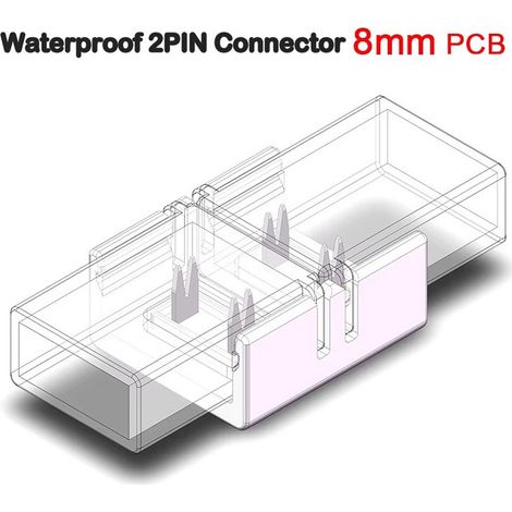 Connettore Rapido Impermeabile per Strisce Led COB e SMD a 2 pin 8mm (1/5)