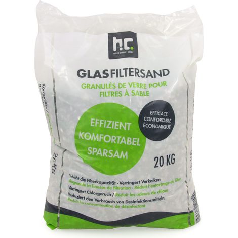 20 kg Spezial Glasgranulat für Sandfilteranlagen 2-5 mm Körnung