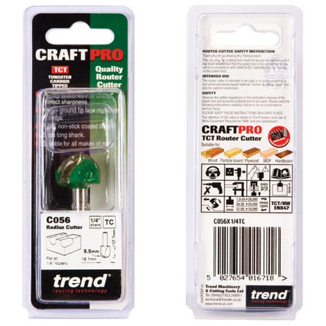 Trend - C056X1/4TC - Radius 9.5mm radius x 19.1mm diameter (1/5)