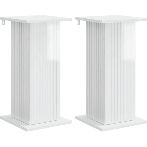 Maison Exclusive - Supporto per piante 2 pcs Bianco Lucido 30,5 x 30 x 60,5 cm