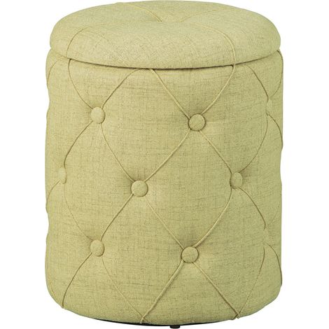 YELENA - Pouf avec Coffre de Rangement Vert Anis (1/5)