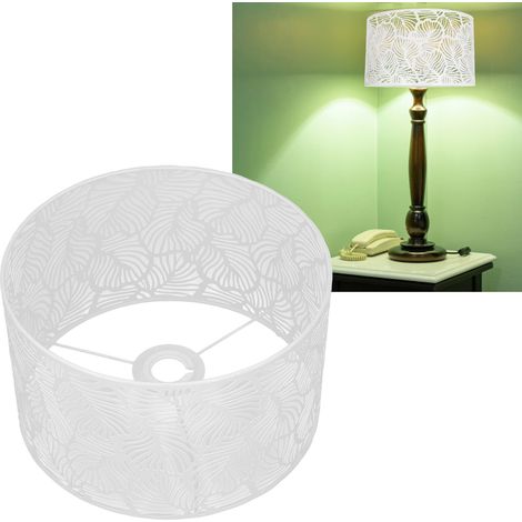 Abat-jour de plafond en métal creux, sculpture artistique, abat-jour ajouré, compatible avec les douilles de calibre E27/E14, blanc. (1/5)