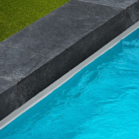 Margelle de piscine Pierre Bleue du Vietnam 100x35x15 cm Bord Droit (à l'unité) - RO'MA NATURE