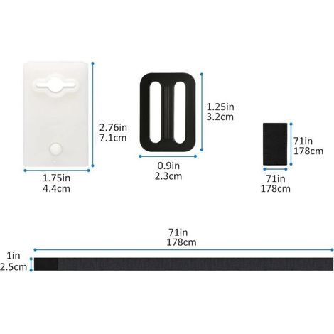 Sangles de fixation, accessoires pour enrouleurs de parasol, jeu de roues pour parasol, sangles de tension pour couvertures de piscine, pour couvertures de piscine (1/3)