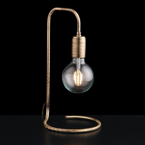 Lampe de table industrielle urbaine en fer brossé 27 cm