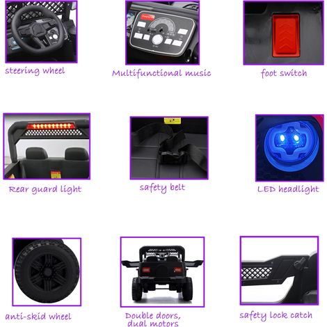 Coche eléctrico para niños, juguete para montar con control remoto/columpio. Un regalo increíble para niños y niñas de 3 a 6 años. (1/5)