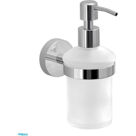 Dosasapone a muro bagno acciaio inox cromall vetro satinato gedy eros 000023811300000