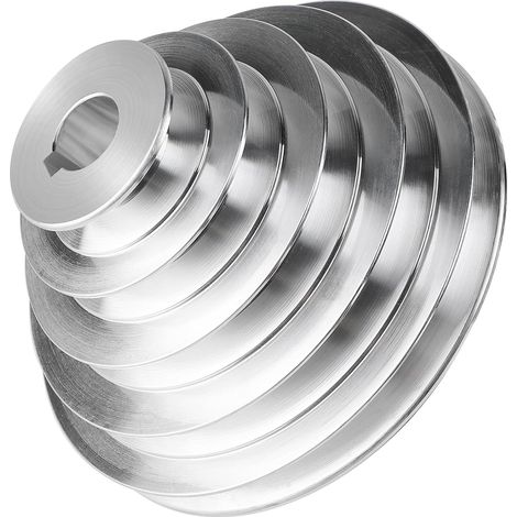 5-Level Pagoda Pulley, 20mm Bore, 54-150mm Outer Diameter, Aluminum Pulley for Type A V-Shape Belts, for Motors and Conveyor Belts, 12.7mm Belt Width (1/5)