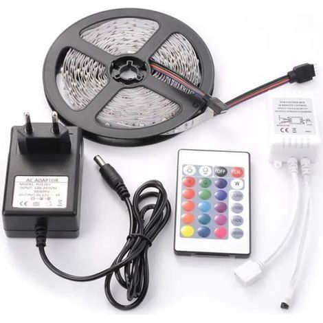 LED-Streifen-Lichterkette, 5 m flexible LED-Lichterkette, nicht wasserdicht, SMD 3528, 300 RGB-LEDs, SU722 (1/5)