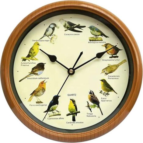 Reloj de pared con forma de pájaro y sonido, que canta cada hora. Un reloj decorativo para colgar en tu sala de estar.