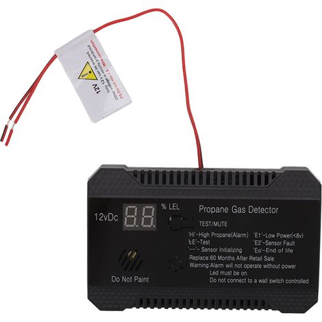 Détecteur de gaz propane pour VR, alarme sonore puissante de 85 dB, avec capteur certifié UL, noir (1/5)