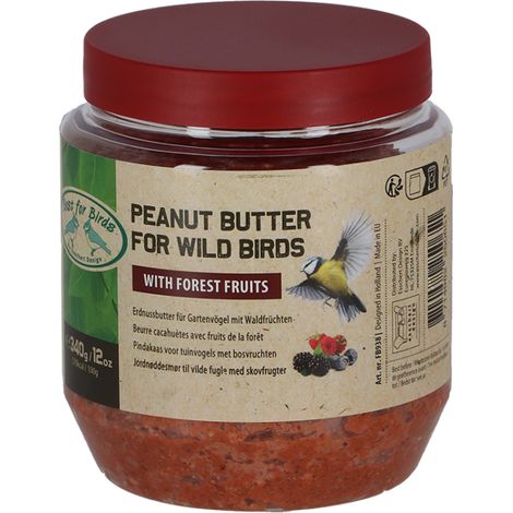 BURRO DI ARACHIDI CON FRUTTI DI BOSCO 340GR PER UCCELLINI SELVATICI